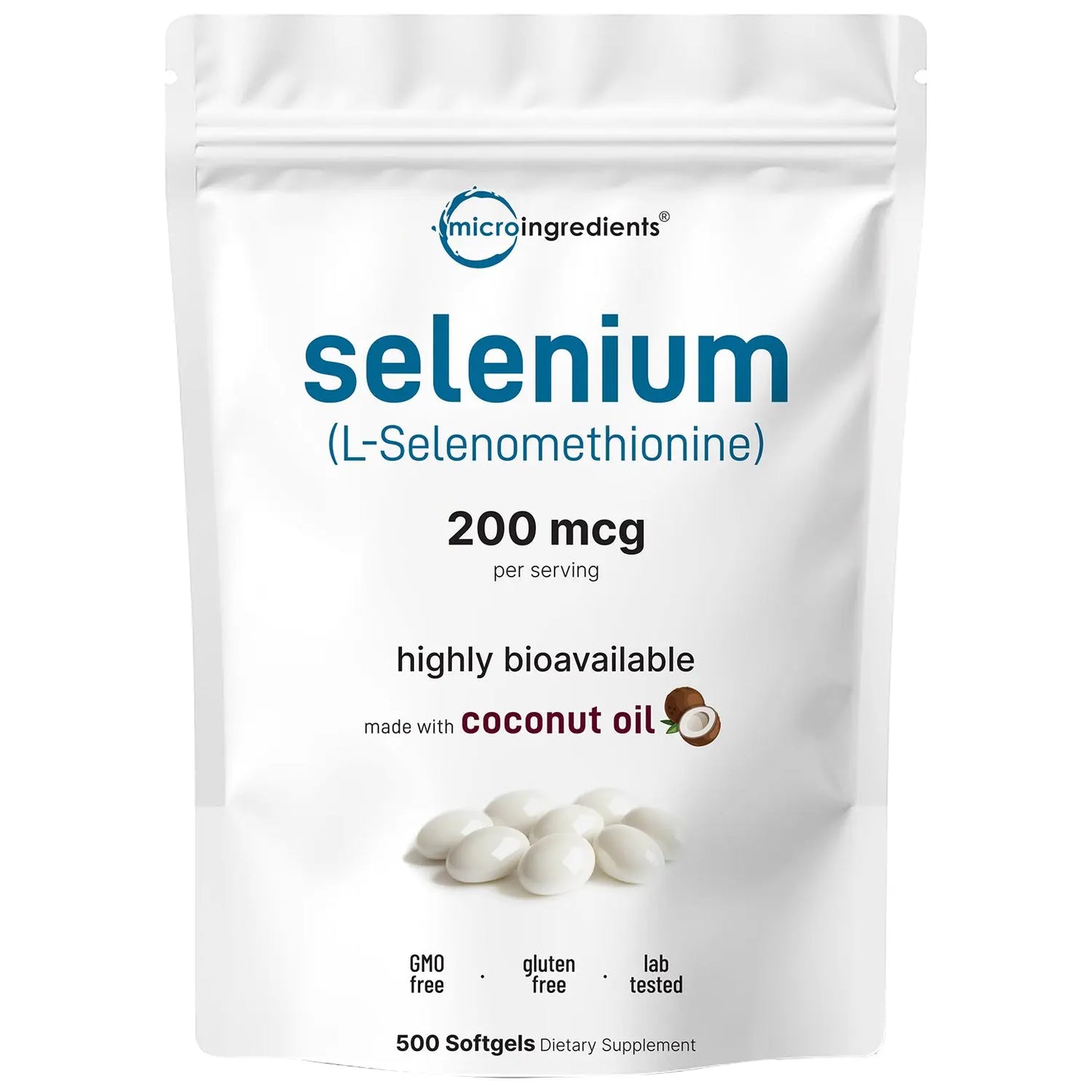 Selenium Supplement 200mcg with Coconut Oil