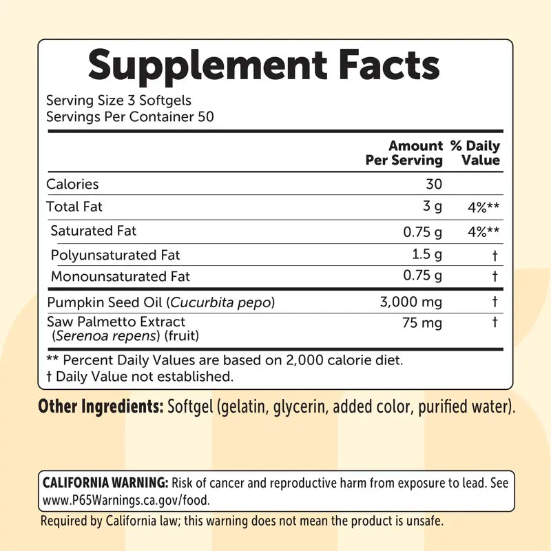 Pumpkin Seed Oil with Saw Palmetto