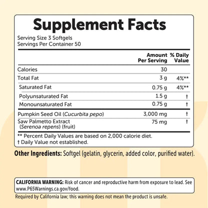 Pumpkin Seed Oil with Saw Palmetto