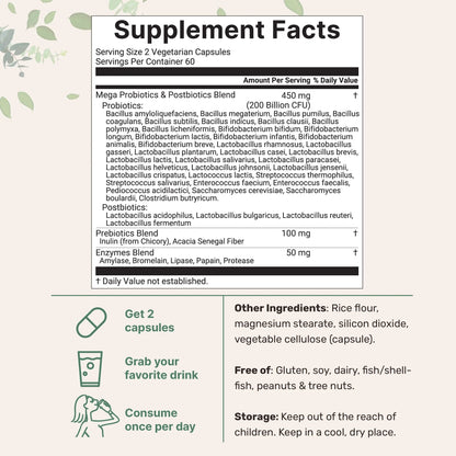 Mega Probiotics 200 Billion CFU