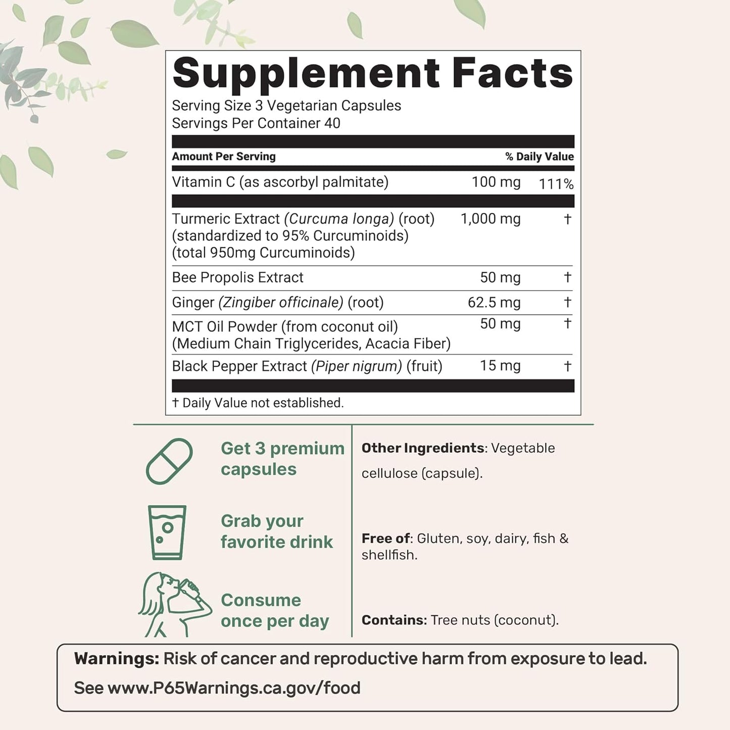Turmeric Curcumin | 95% Curcuminoids