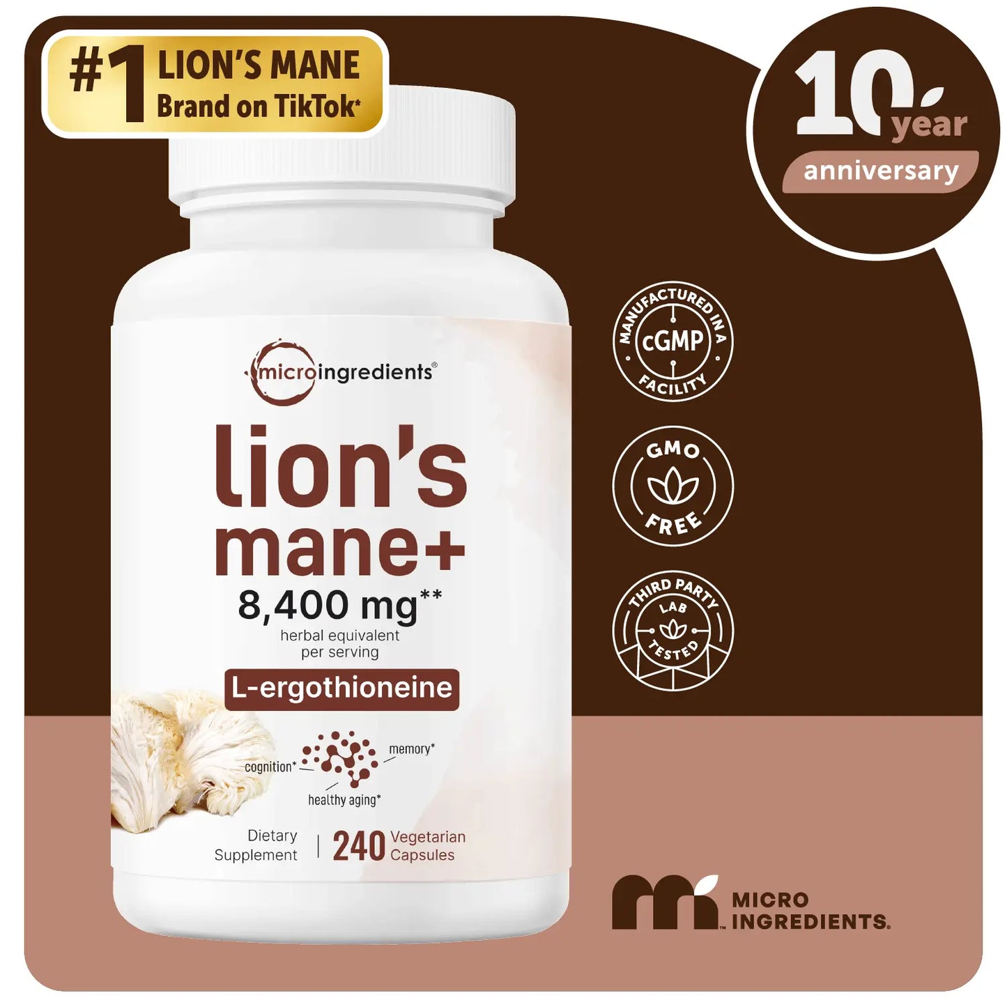 Lions Mane with L-Ergothioneine