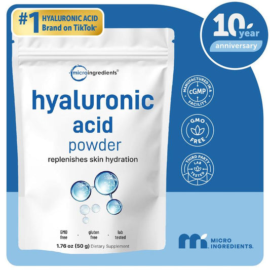 Hyaluronic Acid Powder, DIY Facial Serum, Skin Hydration Care Formula