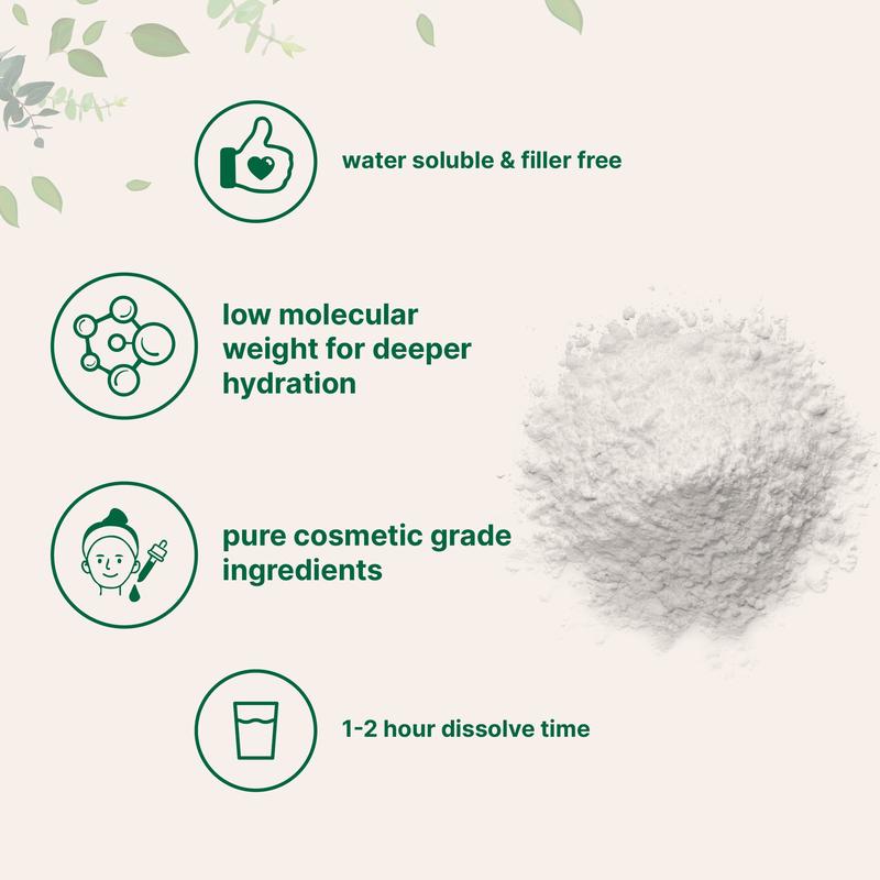 Hyaluronic Acid Powder, DIY Facial Serum, Skin Hydration Care Formula