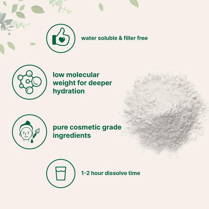 Hyaluronic Acid Powder, DIY Facial Serum, Skin Hydration Care Formula