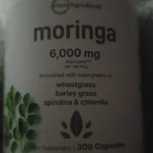 Moringa Oleifera 6,000mg Equivalent, Supergreens Blend of Wheatgrass, Barley Grass, Spirulina, & Chlorella