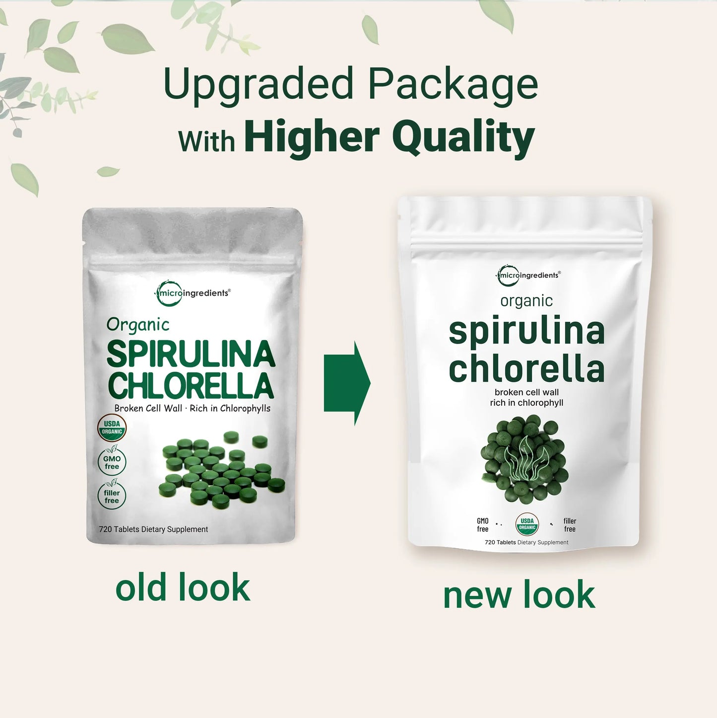 Organic Spirulina & Chlorella Tablets