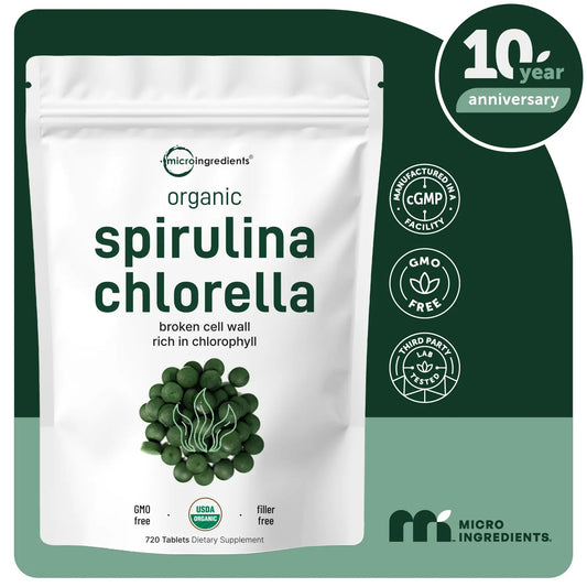Organic Spirulina & Chlorella Tablets